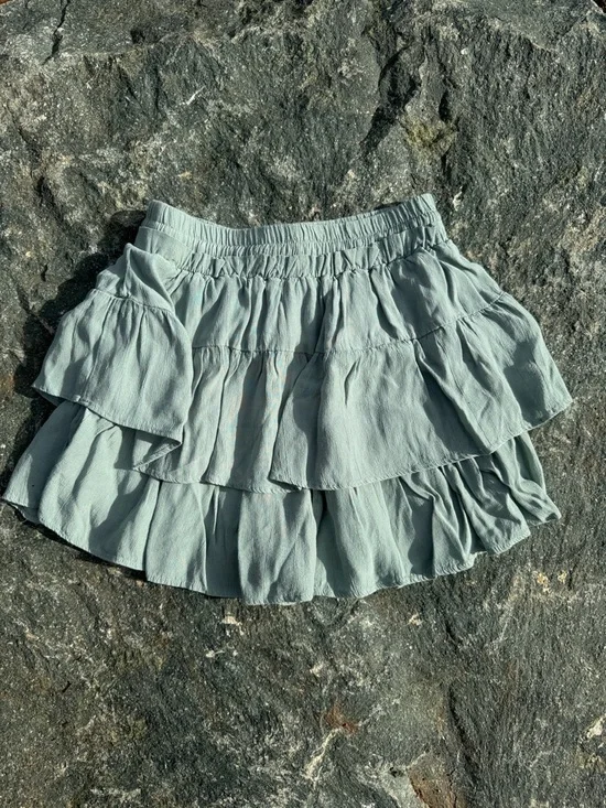 Love Tree Mint Green Ruffled Mini Skort - Picture 4 of 5